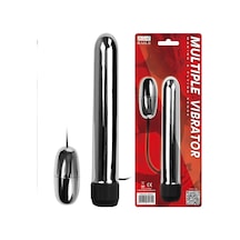 Truva Shop Baile Fantastik Titreşimli Metal Vibratör Mastürbatör 17 CM Anal Ve Vajinal Dildo