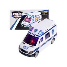 112 Polis İmdat 3d Işıklı Sesli Polis Aracı Beyaz