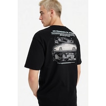 Defacto Boxy Fit Baskılı Siyah Erkek T-shirt F8126ax/bk81 Siyah