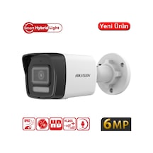 Hıkvısıon Ds-2cd1063g2-lıuf 6mp 2.8mm Sesli Smart Hybrıd Lıght Ip Poe Bullet Kam Ip67 30mt