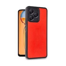 Realme Note 50 4g Kılıf Aras Deri Kapak - Kırmızı Kirmizi