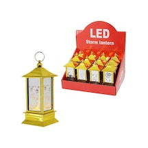 Lb 12 Adet Kare Kubbe Pilli Ramazan Led Işık Gold Çok Renkli