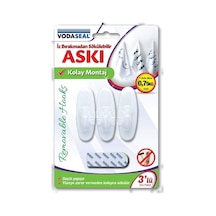 53.01.081 İz Bırakmaz 3'lü Oval Askı, Beyaz 000 Açık Krem