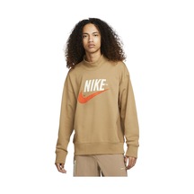 Nike Sportswear Overshirt Mens Oversized Fite Bol Kesim Kahve Sweatshirt 001