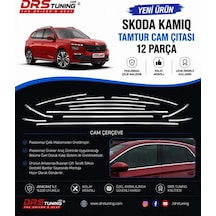 Skoda Kamiq 2019+ Krom Cam Çerçevesi 12 Parça