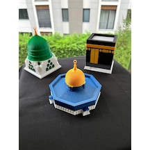 Üçlü Maket Set Büyük Boy Mescidi Aksa-mescidi Nebevi-yeşil Kubbe