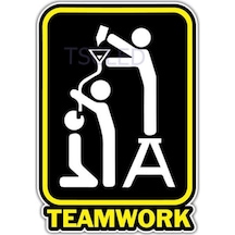Ekip Çalışması Içme Komik Sticker