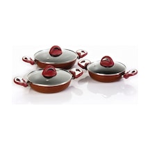 Taç Granit Omlet Set, 3 Lü, 16cmx18cmx20cm Çok Renkli