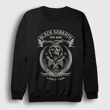 Presmono Unisex Tour Black Sabbath Sweatshirt Siyah