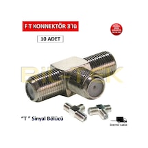 F T Konnektör 3'lü Sinyal Bölücü 10 Adet