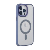 Apple iPhone Uyumlu,  14 Pro Kılıf Room Magneticsafe Silikon - Sierra Blue