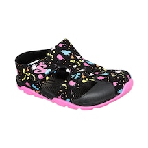 Skechers Side Wave Kız Çocuk Siyah Sandalet Mavi