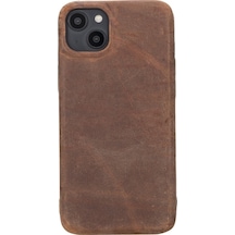 Apple Uyumlu iPhone 15 Plus Deri Arka Kapak Rock G2