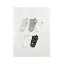 Lc Waikiki Alıta Cıty Farkıyla Lcw Dream Gri Desenli 5'li Paket Kadın Patik Çorap Gri - 925413101 Gri