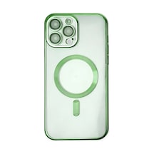 Apple iPhone Uyumlu  14 Pro Uyumlu Kılıf Kross Magneticsafe Kapak - Koyu Yeşil