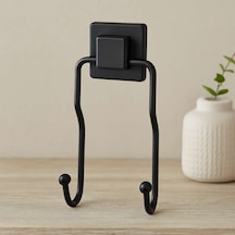 Siyah Metal Sarkık Askı 2'li - Güçlü Yapışkanlı 8x9x19 Cm Diğer