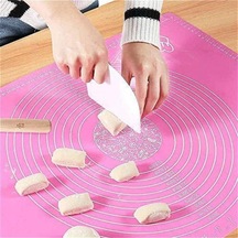 Baker Home Büyük Boy Silikon Hamur Açma Matı 65x45 Cm Pembe Diğer