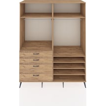 Kronos Gardrop 7 Raflı 4 Çekmeceli 2 Askılı 176x59x221 Çam-çam Çam