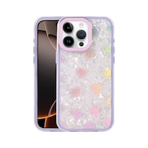 Newface Apple İphone 16 Pro Lumi Desenli Kapak - Mor