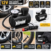 Cazibiz 12v Oto Çakmak Girişli 300 Psı Taşınabilir Hava Kompresörü-421402