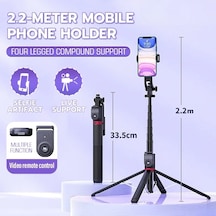 Dongjing P220 Selfie Çubuğu Tripod 220cm Geri Çekilebilir