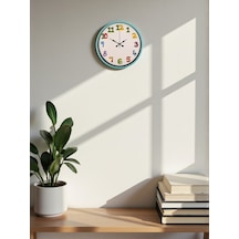 36 Cm Turkuaz Çocuk Odası Duvar Saati 11 32360784