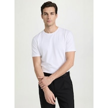 Fabrika Beyaz Erkek %100 Pamuk T-shirt F4sm-tst 2847