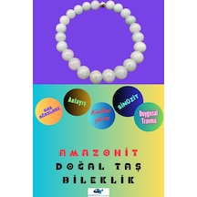 Gümüştel El Sanatları Sertifikalı Amazonit Doğal Taş Bileklik 8 Mm Sürpriz Çok Renkli