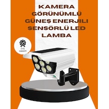Hubrendy Kargo Solar Şarjlı Kamera Tasarımlı Led Duvar Lambası Hareket Sensörlü Dış Mekan Aydınlatma