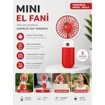 Mini El Fanı Şarjlı Taşınabilir Vantilatör