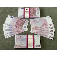 Aykar Yeni 100 Adet 500 Euro Geçersiz Eğlence Oyun Şaka Düğünde