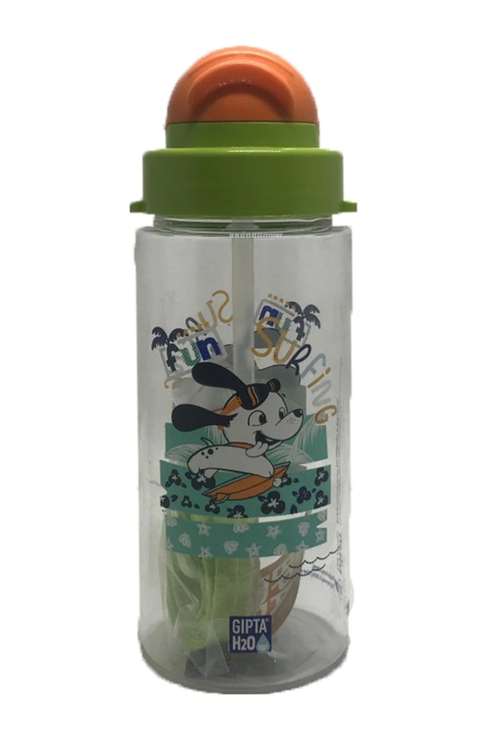 Fun Tritan Desenli Pipetli Matara 500 Cc Yeşil
