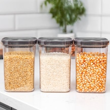 Porsima 101 3lü Sızdırmaz Yiyecek Erzak Saklama Kabı Seti - 1100ml Şeffaf