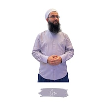 Tam Düğme Keten Erkek Gömlek