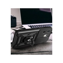 İnfinix Zero 30 4g Kılıf Pars Lens Yüzüklü Silikon - Siyah 0.2M-Çok Renkli