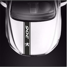 Peugeot 206 İçin Uyumlu Aksesuar Oto Kaput Şerit Sticker