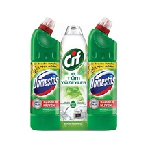 Domestos Dağ Esintisi 2'li + Cif Tüm Yüzeyler İçin Jel 750 Ml Diğer