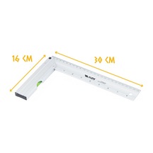 Kupa Su Terazili Alüminyum Gönye 300 MM