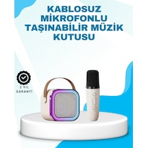 Karaoke Mikrofon Hoparlör Seti Bluetooth Kablosuz Taşınabilir - Lisinya