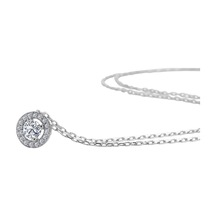 Mia vento 0.50 Karat Effective Diamond Büyülü Işıltı Gümüş Tektaş Gümüş Kolye