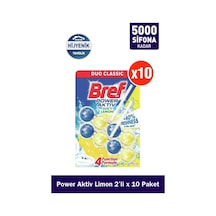 Bref Power Aktiv Katı Klozet Bloğu Limon 10 x 2'li