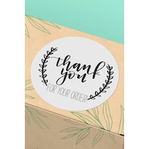 90 Adet Thank You For Your Order Teşekkür Etiketi 3x3cm St2017 Çok Renkli