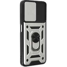 Xiaomi Poco M5 Kılıf Pars Lens Yüzüklü Silikon - Gümüş 0.2M-Çok Renkli
