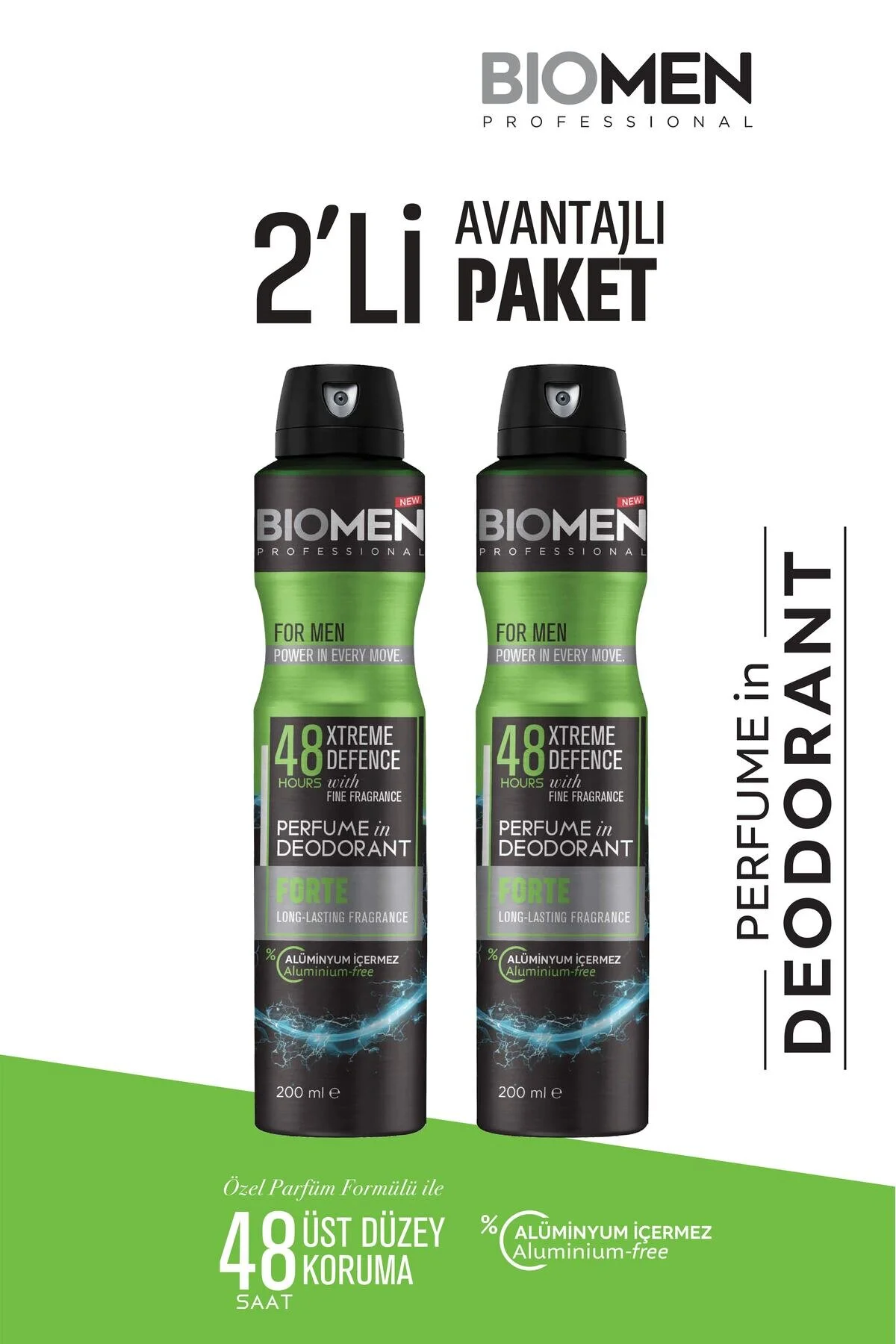 Perfume İn Deodorant For Men Forte 2x200 Ml