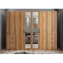Zeren 6 Kapaklı Çekmeceli Gardırop Dolap Cvz 270 Cm