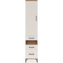 Arges Dolap 4 Raflı 3 Çekmeceli Tek Kapaklı 44x30x221 Çam-aytaşı Çam
