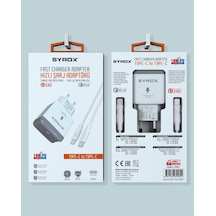Syrox PD18T 18W PD Type-C To Type-C 3.0A Hızlı Şarj Cihazı