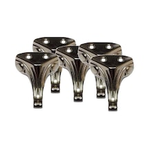 Metal Aysak Epoksi Tepsi Tesbih Kutusu Ve Aksesuar Ürünleri İçin Mini Ayak 100 Lü 2,5 Cm Gümüş