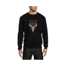 Whitechapel Baskılı Siyah Erkek Örme Sweatshirt