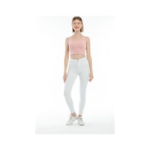 Kadın Crop Örme Atlet-tişort Spr21y19 001